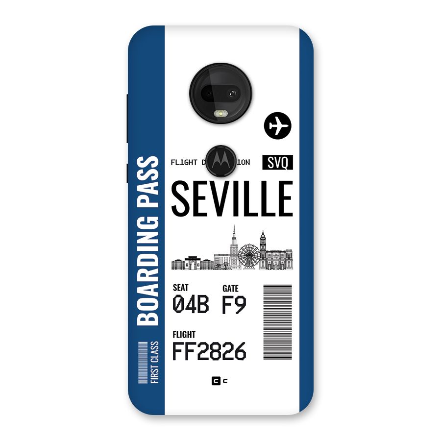 Seville Boarding Pass Back Case for Moto G7