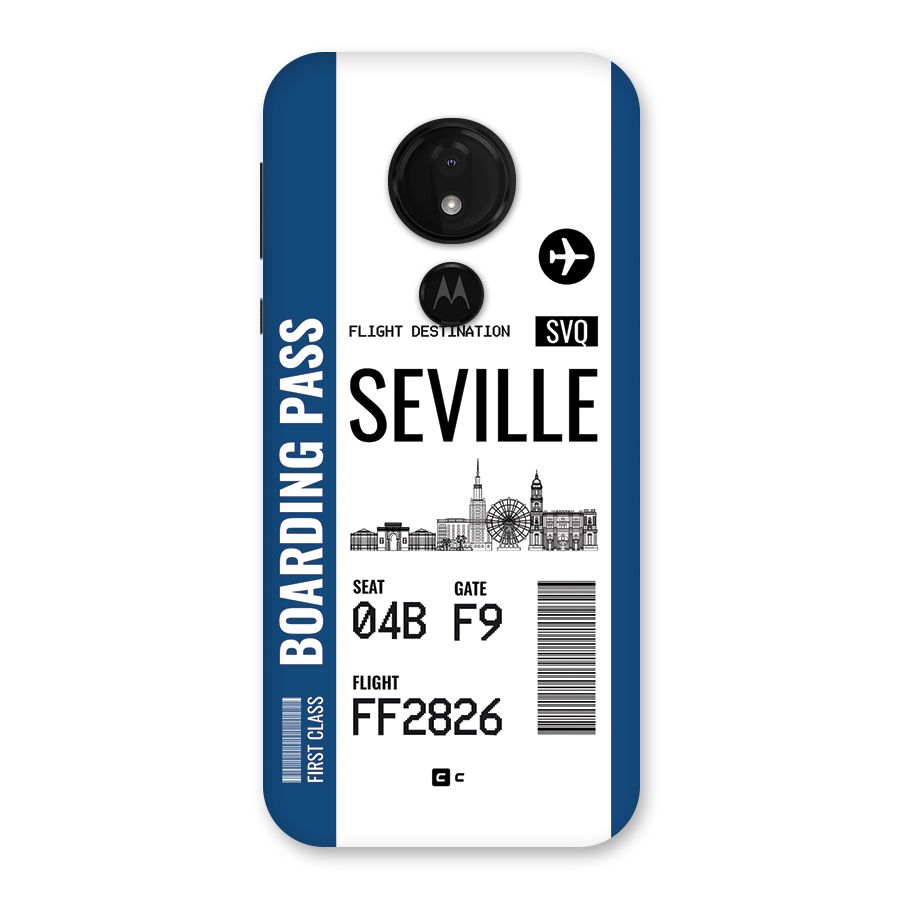 Seville Boarding Pass Back Case for Moto G7 Power