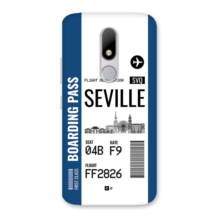 Seville Boarding Pass Back Case for Moto M