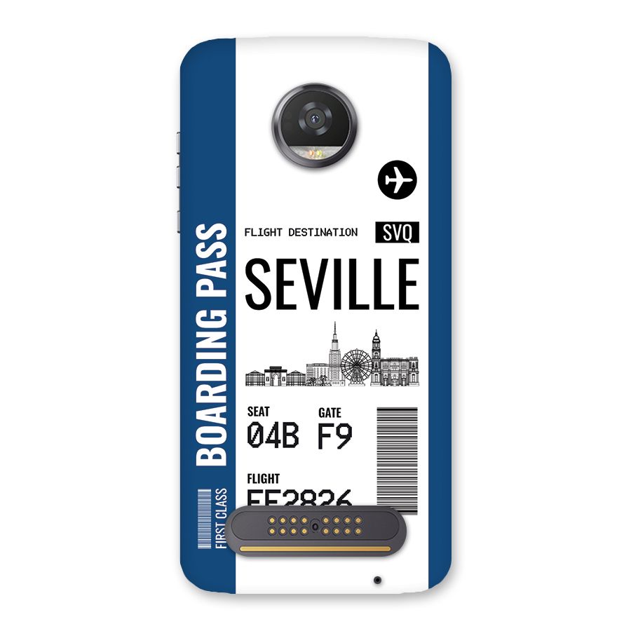 Seville Boarding Pass Back Case for Moto Z2 Play