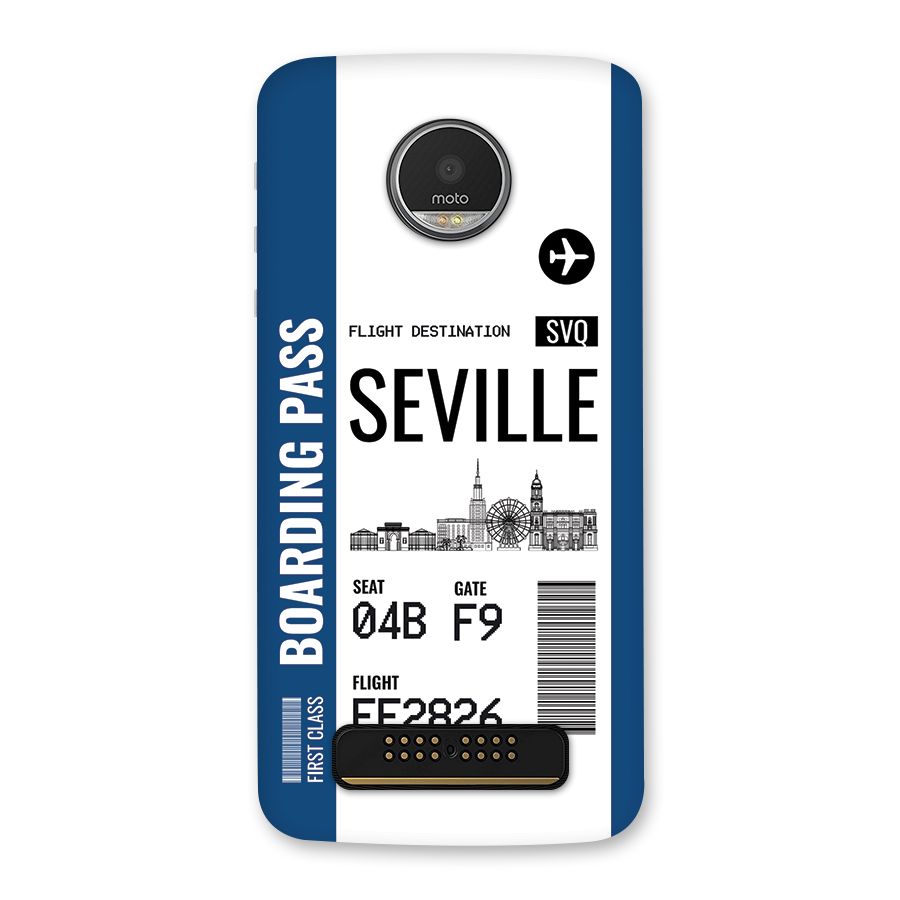 Seville Boarding Pass Back Case for Moto Z Play