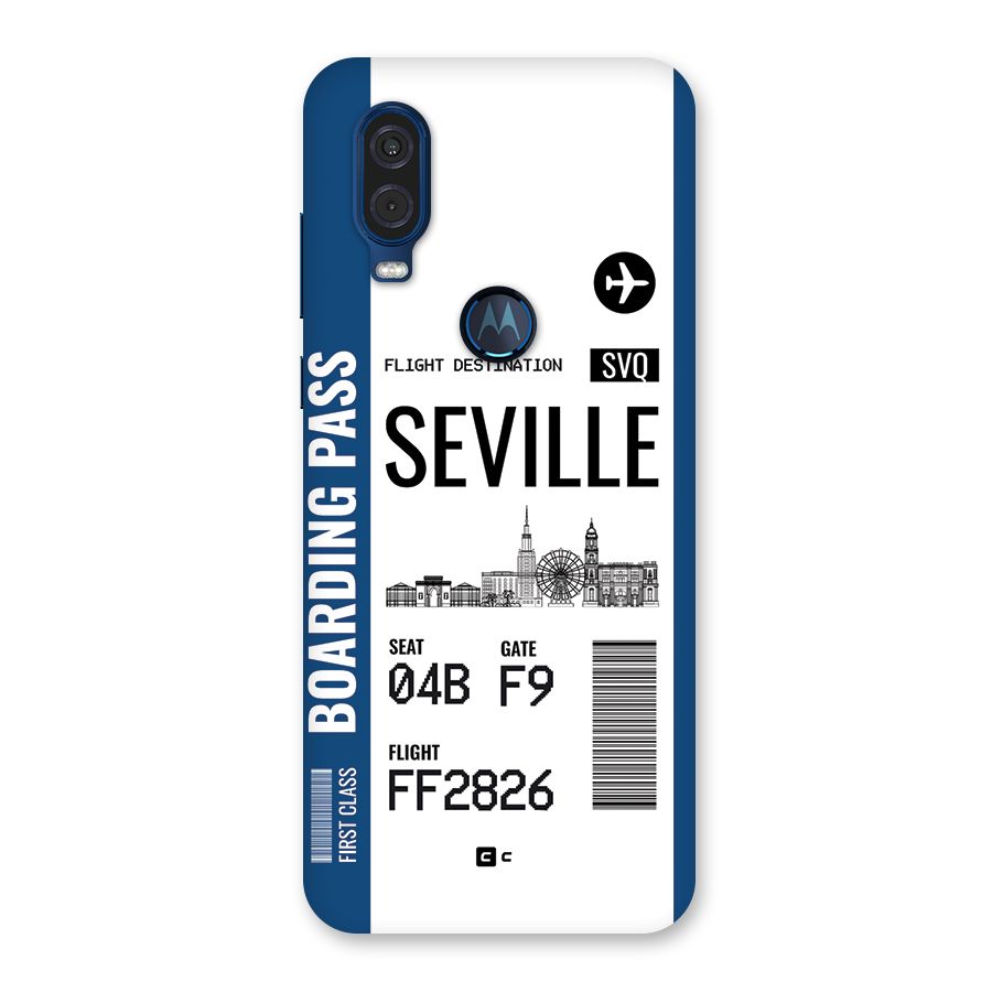 Seville Boarding Pass Back Case for Motorola One Vision