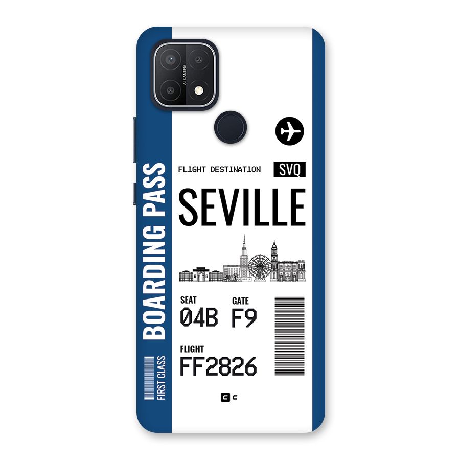 Seville Boarding Pass Back Case for Oppo A15