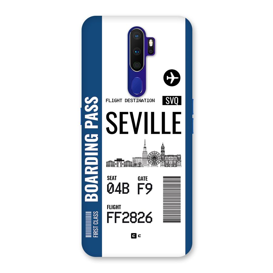 Seville Boarding Pass Back Case for Oppo A9 (2020)