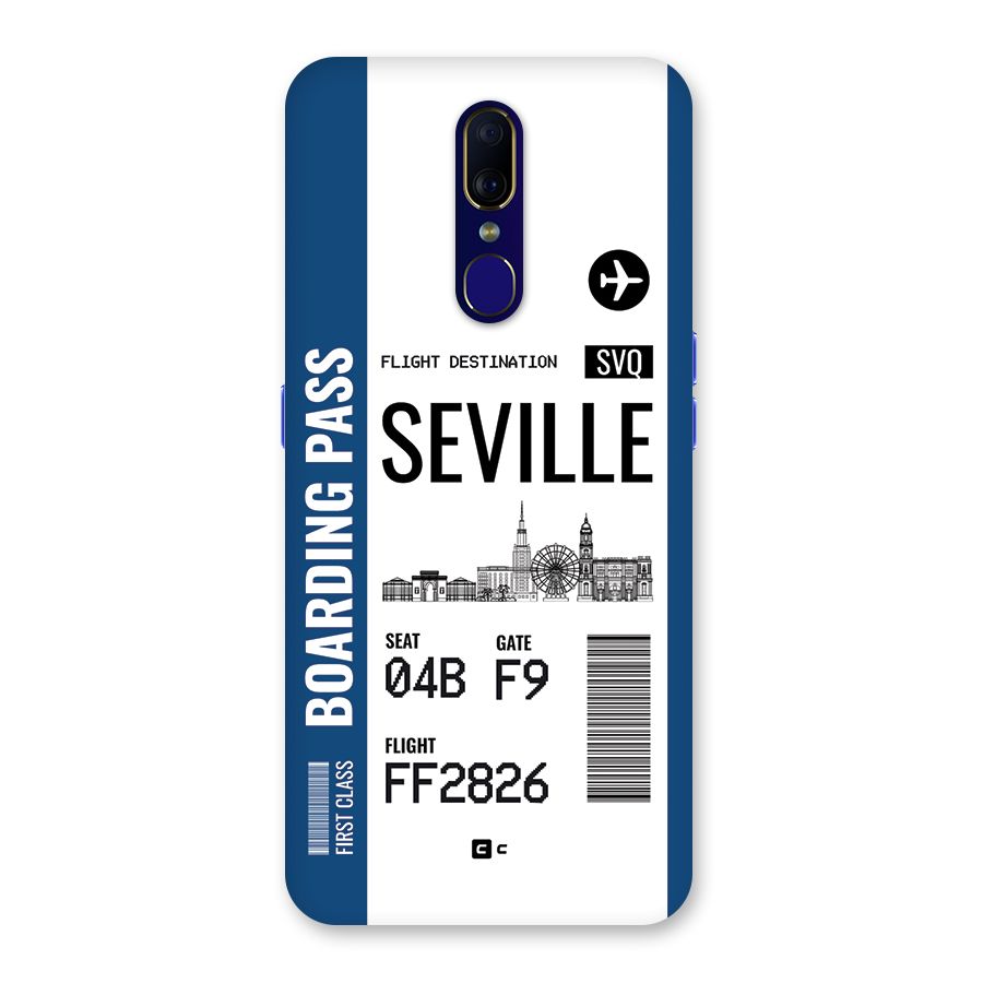 Seville Boarding Pass Back Case for Oppo F11