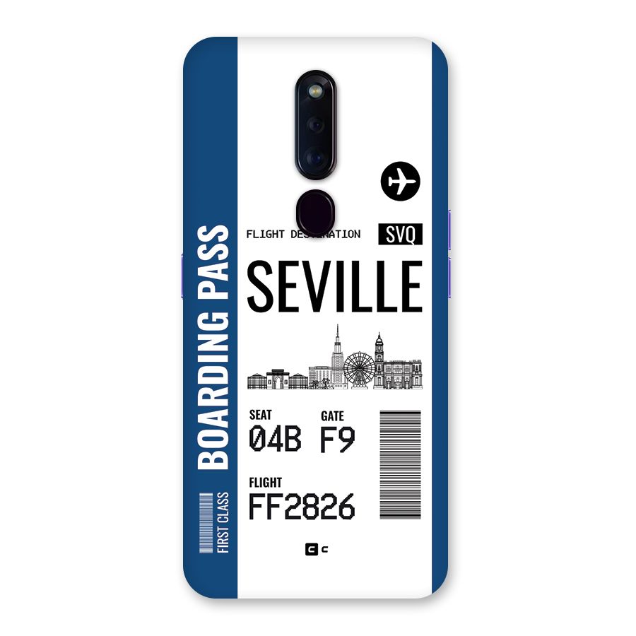Seville Boarding Pass Back Case for Oppo F11 Pro