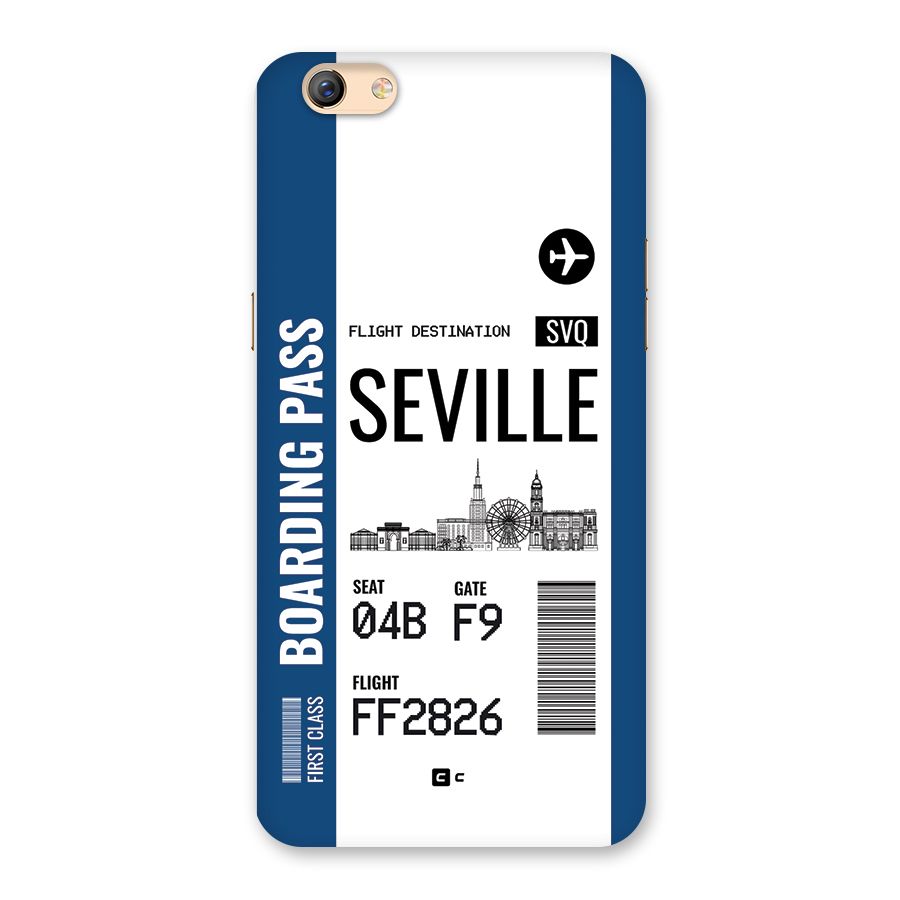 Seville Boarding Pass Back Case for Oppo F3 Plus