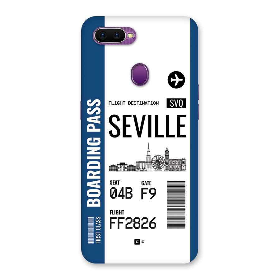 Seville Boarding Pass Back Case for Oppo F9