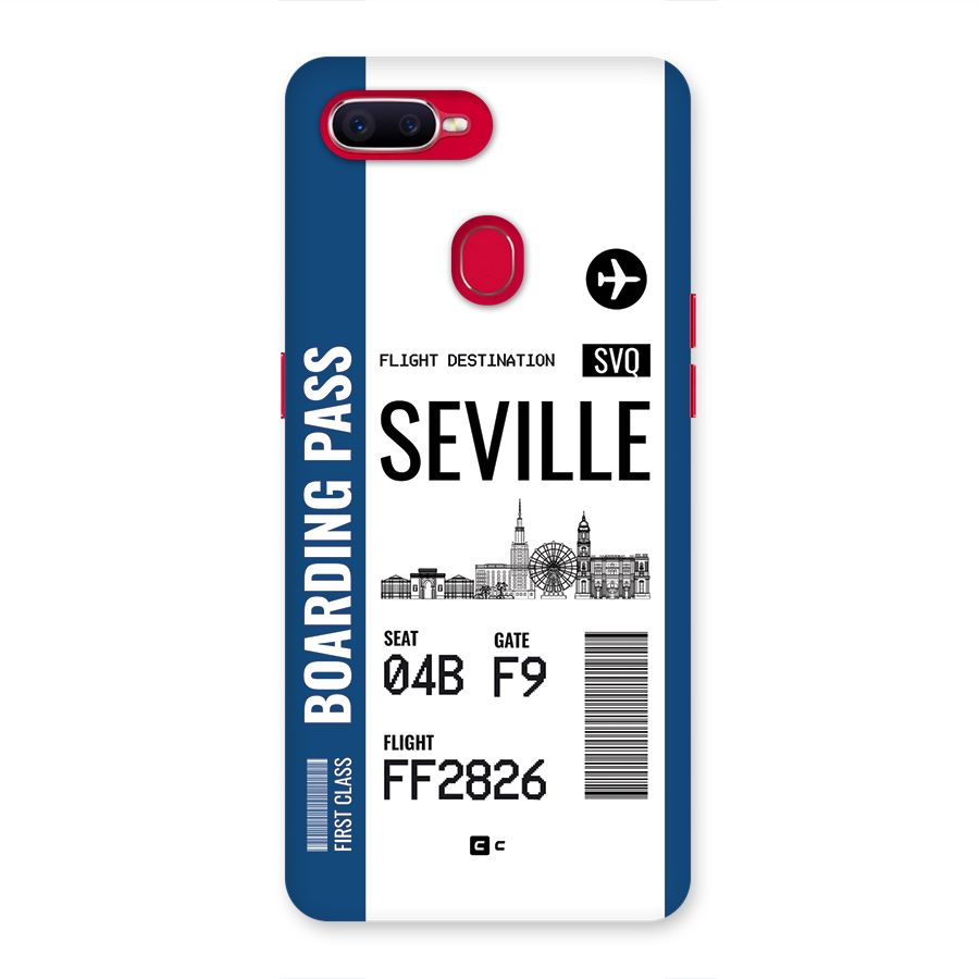 Seville Boarding Pass Back Case for Oppo F9 Pro