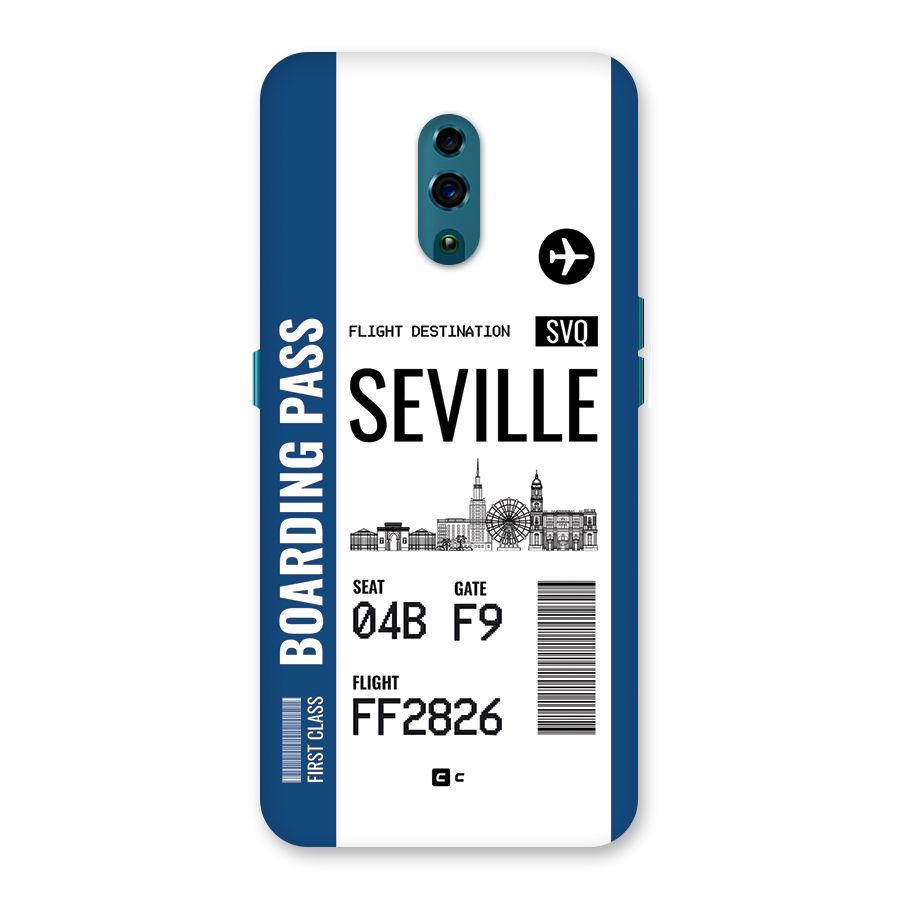 Seville Boarding Pass Back Case for Oppo Reno
