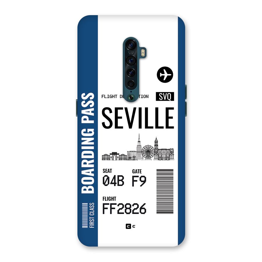 Seville Boarding Pass Back Case for Oppo Reno2