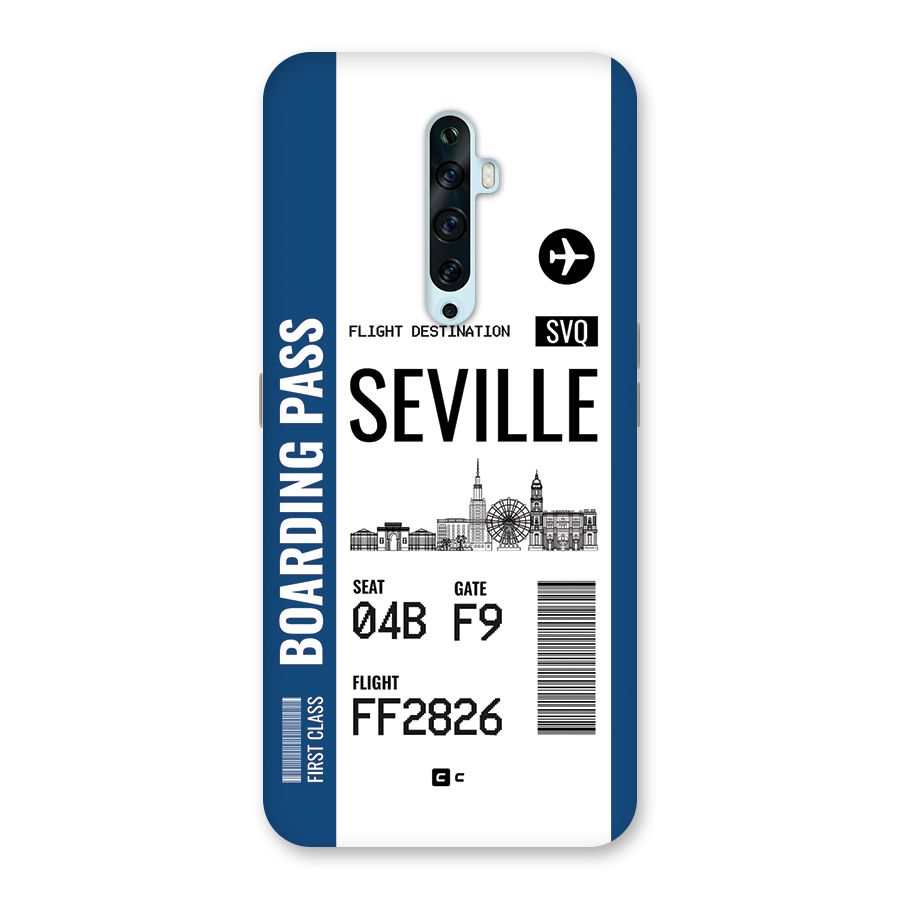 Seville Boarding Pass Back Case for Oppo Reno2 F