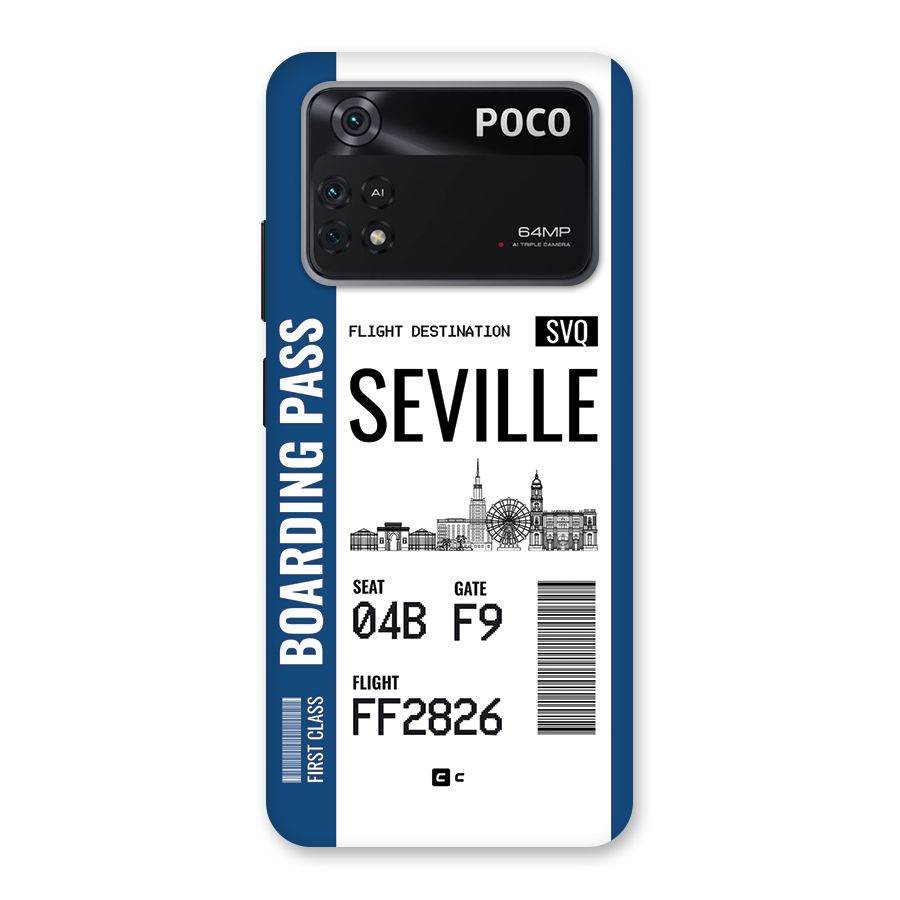 Seville Boarding Pass Back Case for Poco M4 Pro 4G