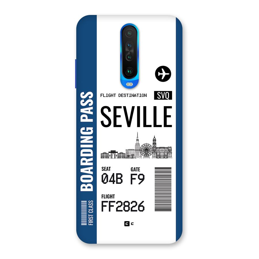 Seville Boarding Pass Back Case for Poco X2