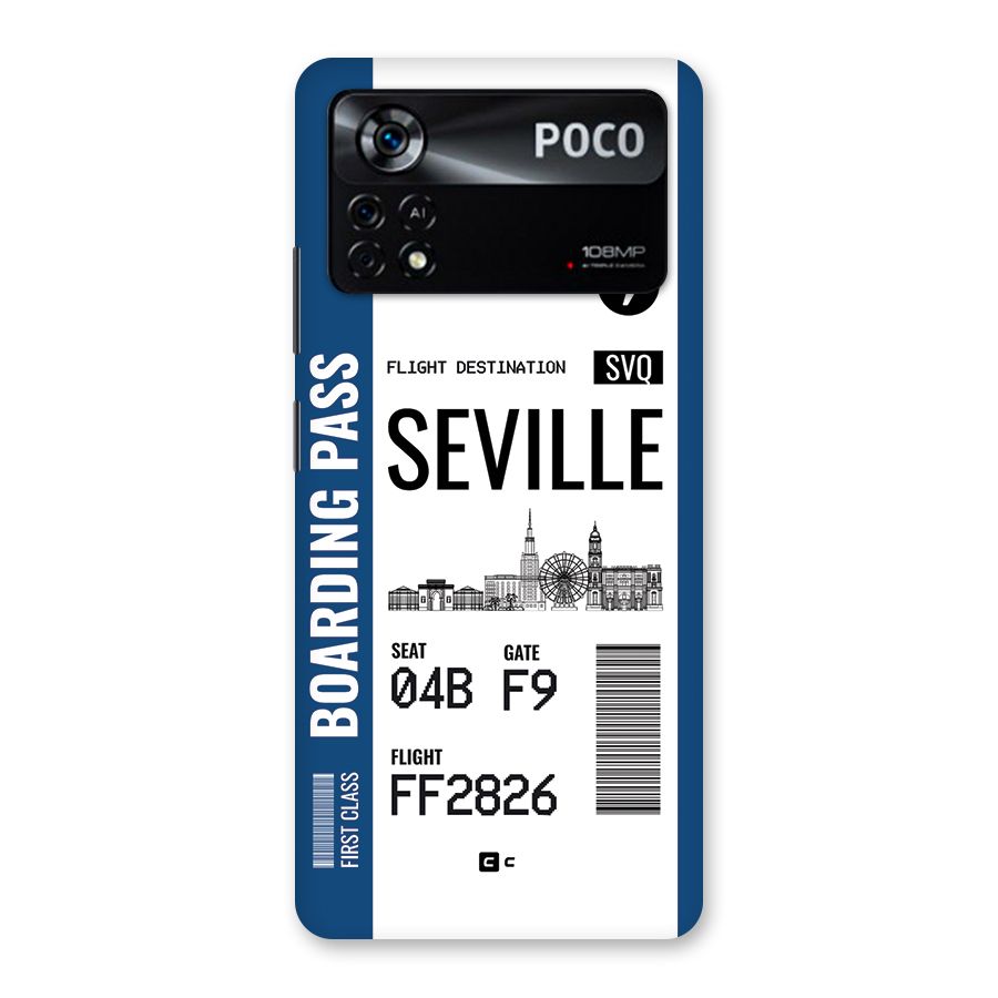 Seville Boarding Pass Back Case for Poco X4 Pro 5G