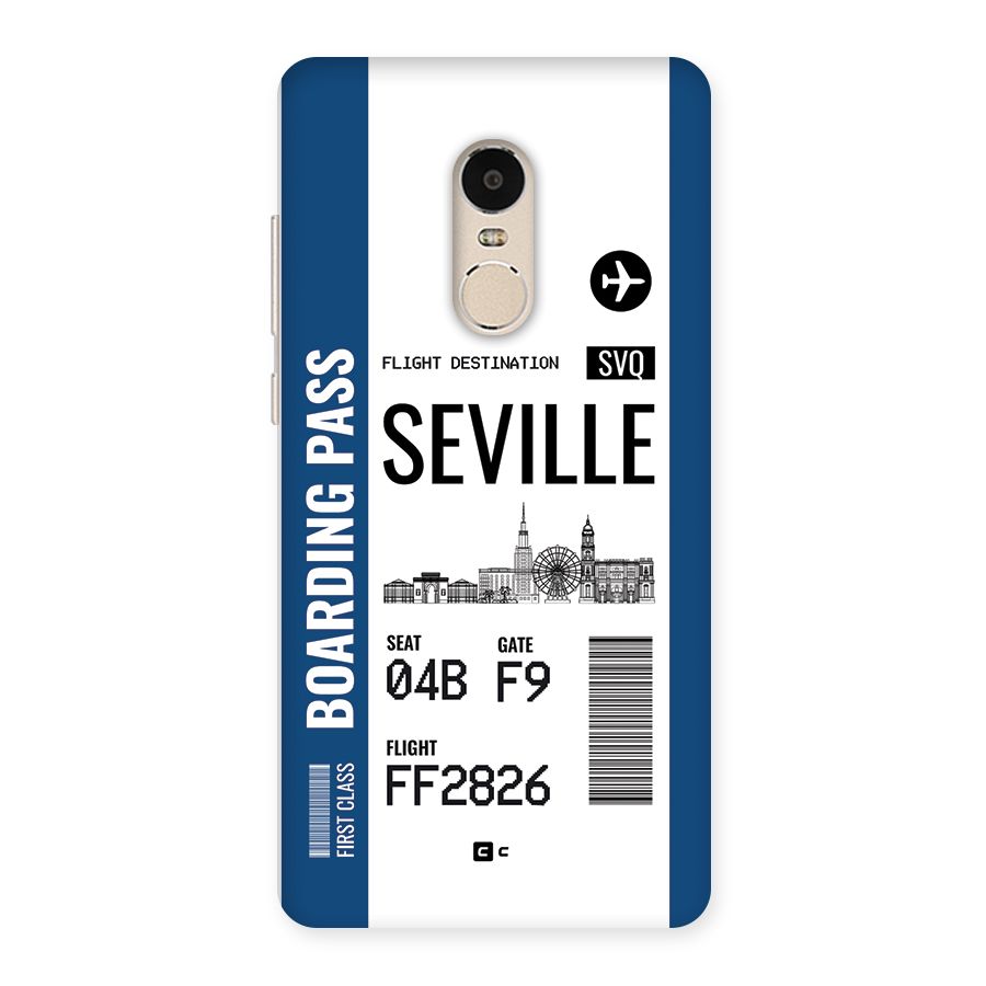 Seville Boarding Pass Back Case for Redmi Note 4