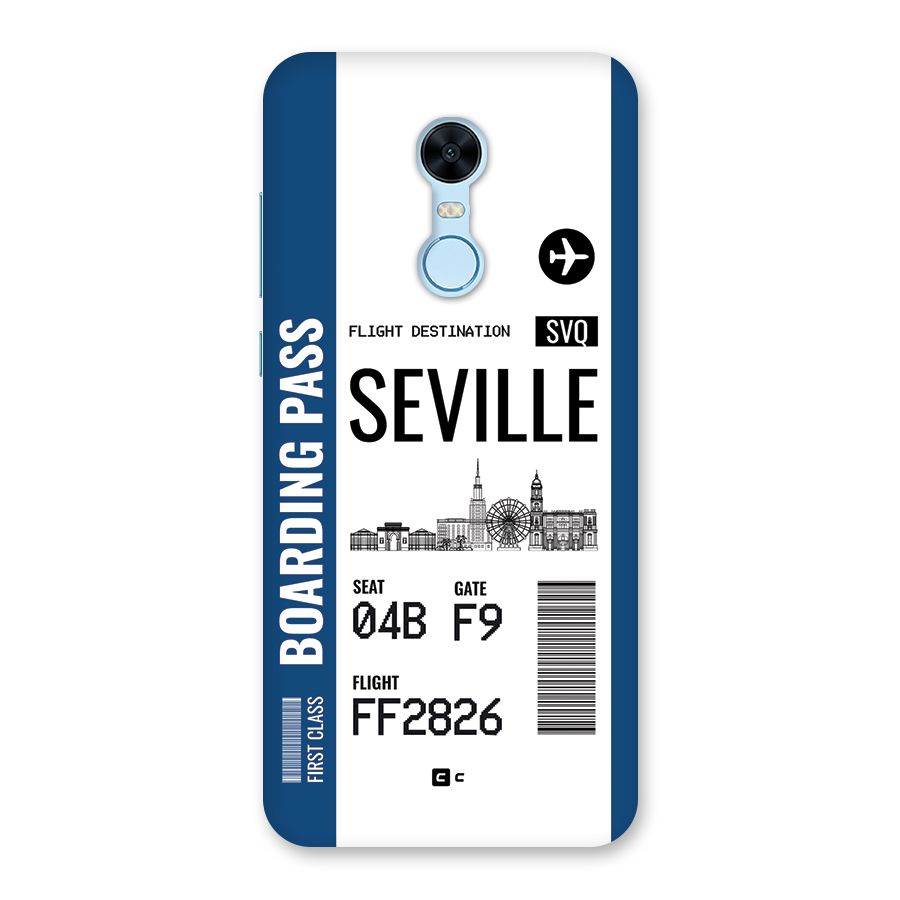 Seville Boarding Pass Back Case for Redmi Note 5