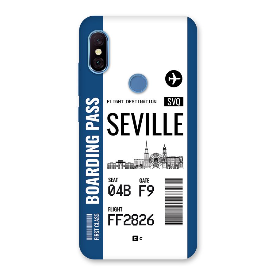 Seville Boarding Pass Back Case for Redmi Note 6 Pro