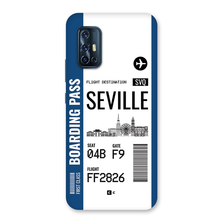 Seville Boarding Pass Back Case for Vivo V17
