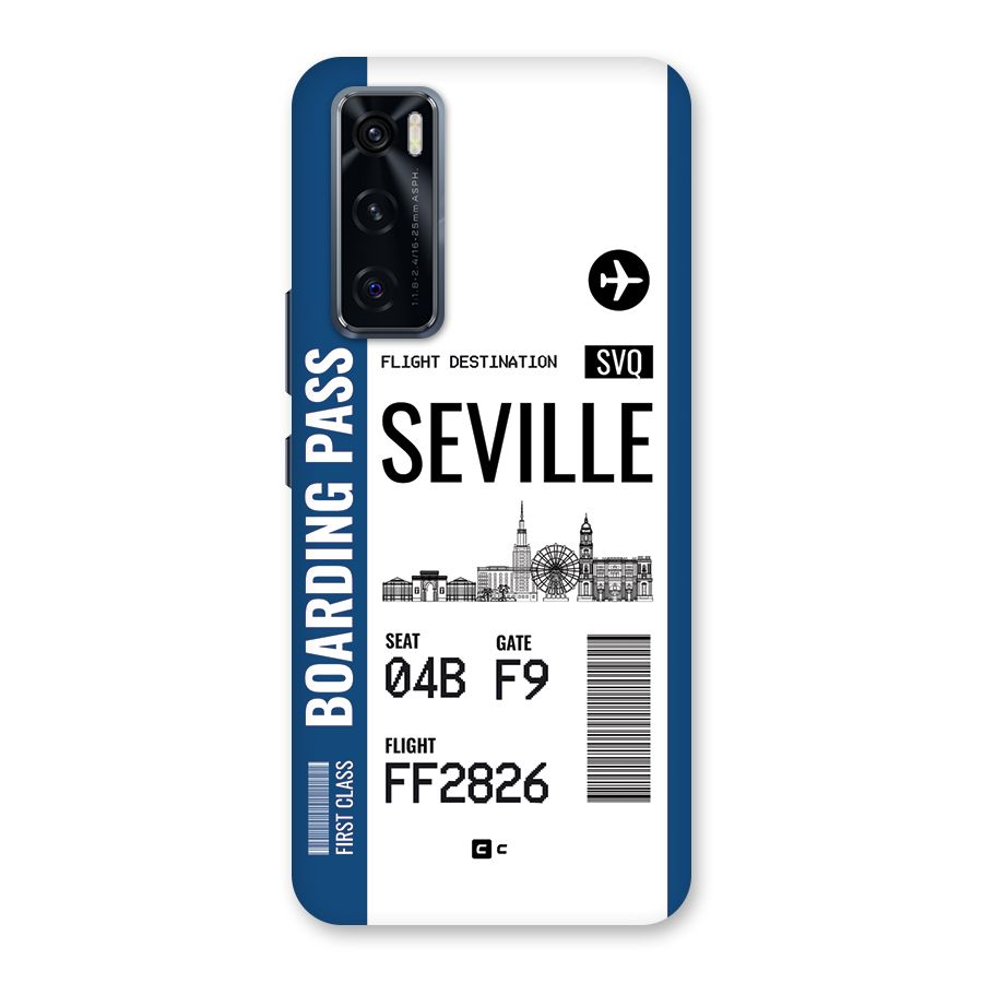 Seville Boarding Pass Back Case for Vivo V20 SE
