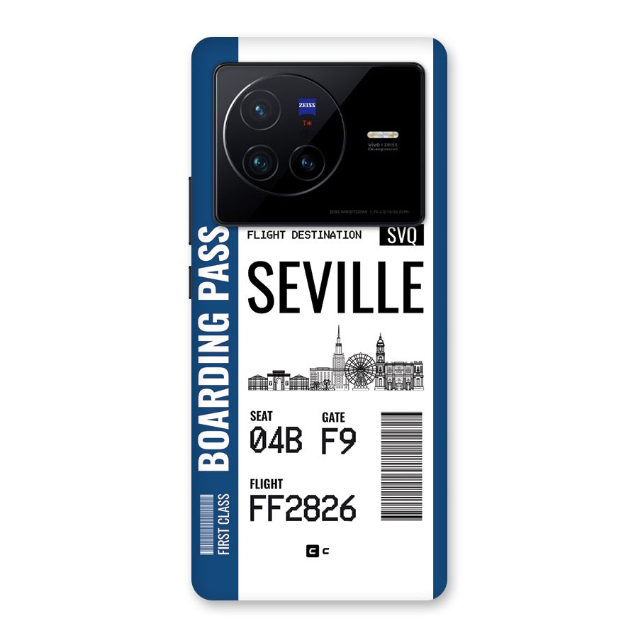 Seville Boarding Pass Back Case for Vivo X80