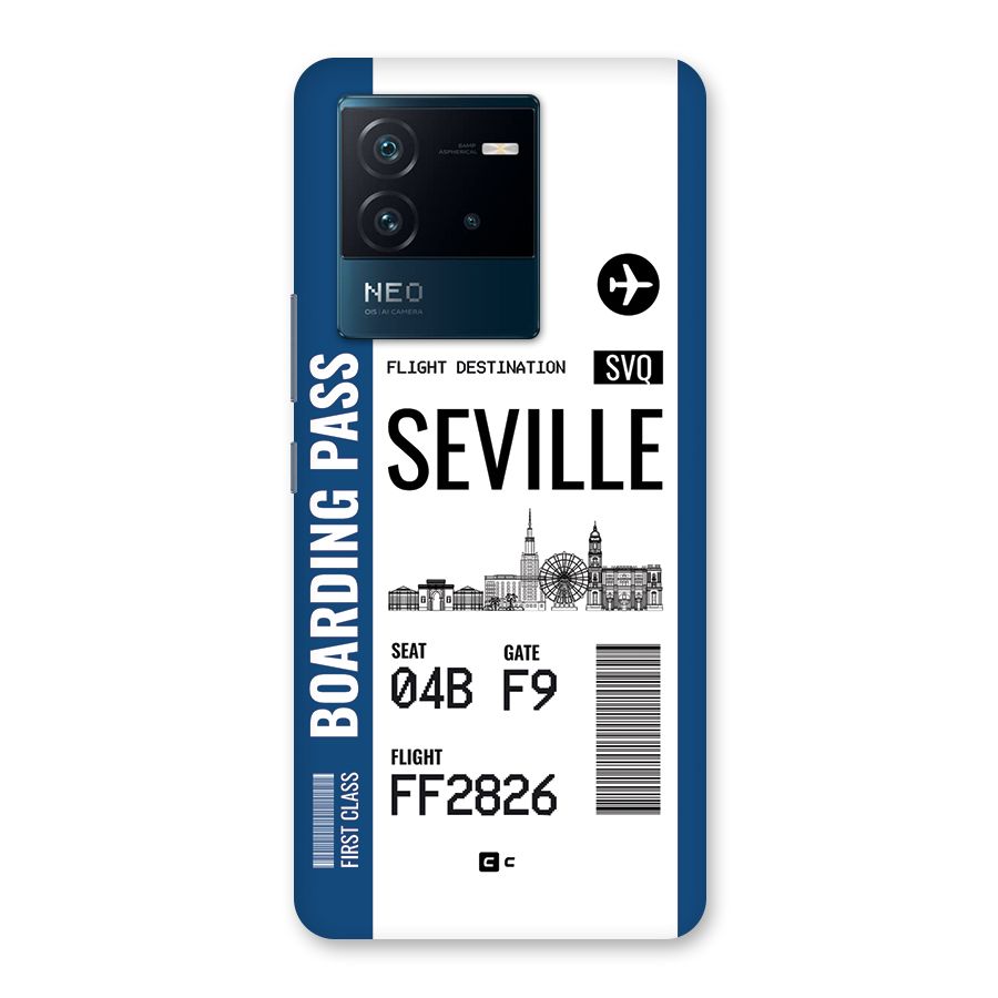 Seville Boarding Pass Back Case for Vivo iQOO Neo 6 5G
