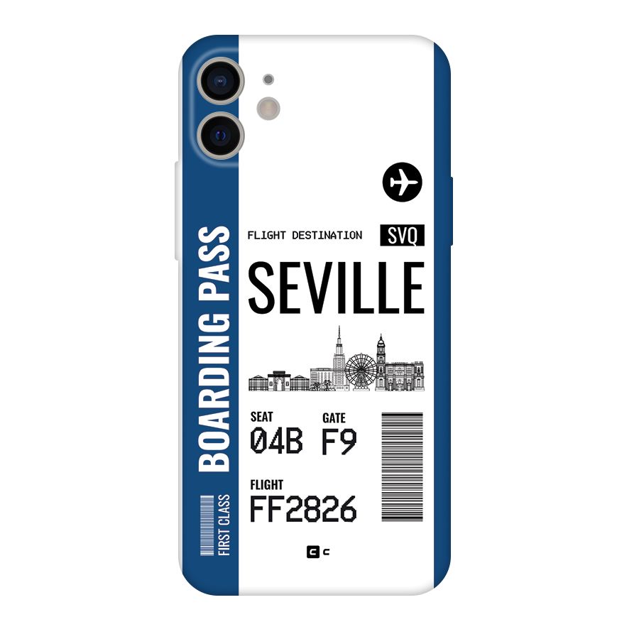 Seville Boarding Pass Back Case for iPhone 11