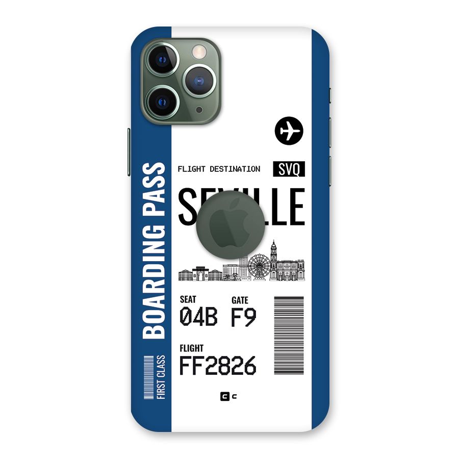 Seville Boarding Pass Back Case for iPhone 11 Pro Logo Cut