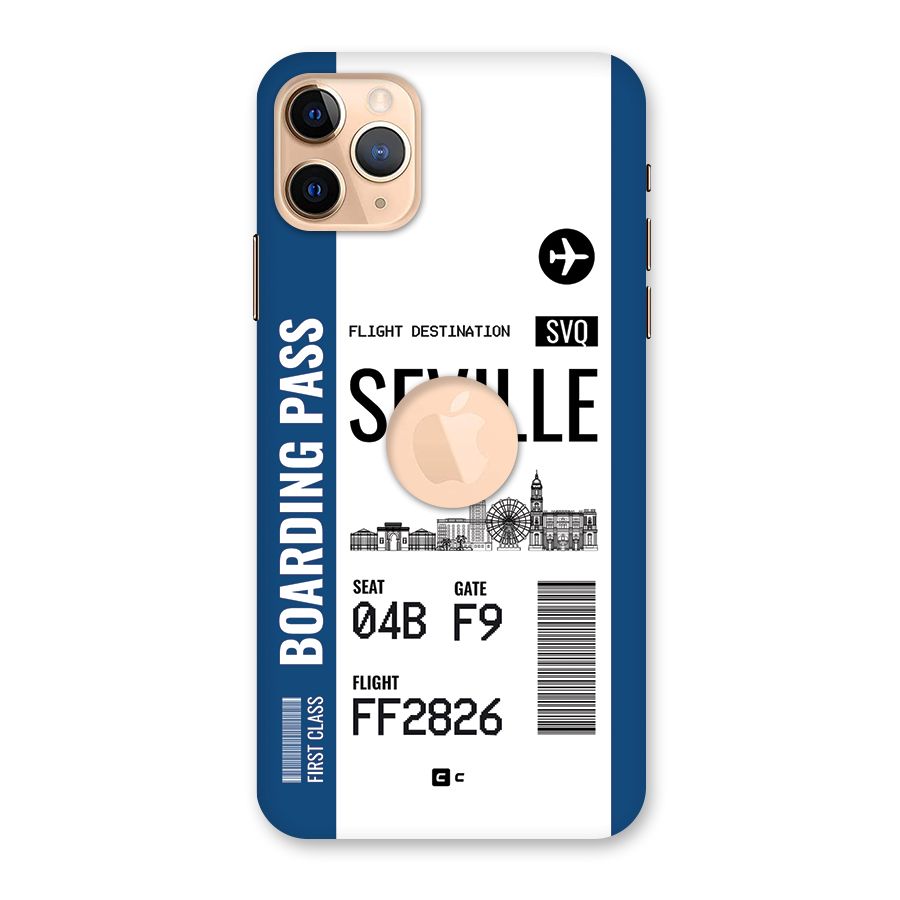 Seville Boarding Pass Back Case for iPhone 11 Pro Max Logo Cut