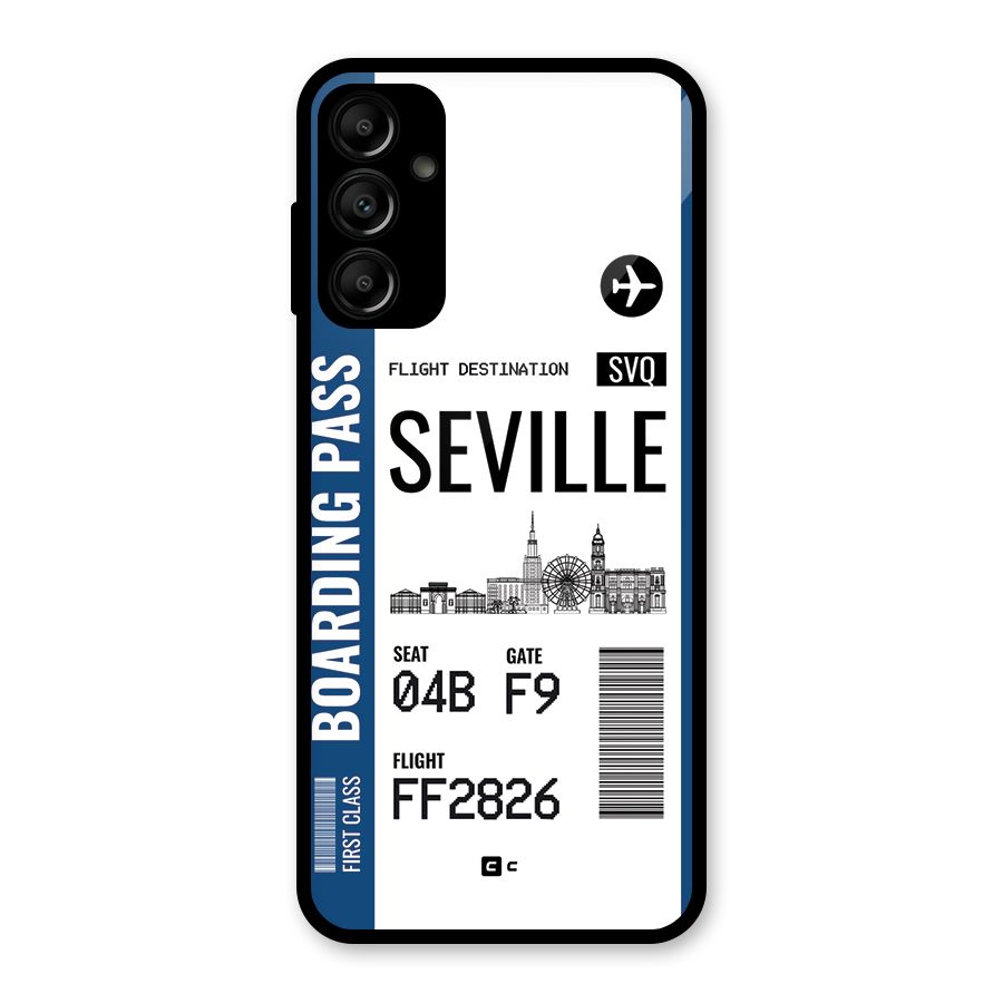 Seville Boarding Pass Glass Back Case for Galaxy A14 5G