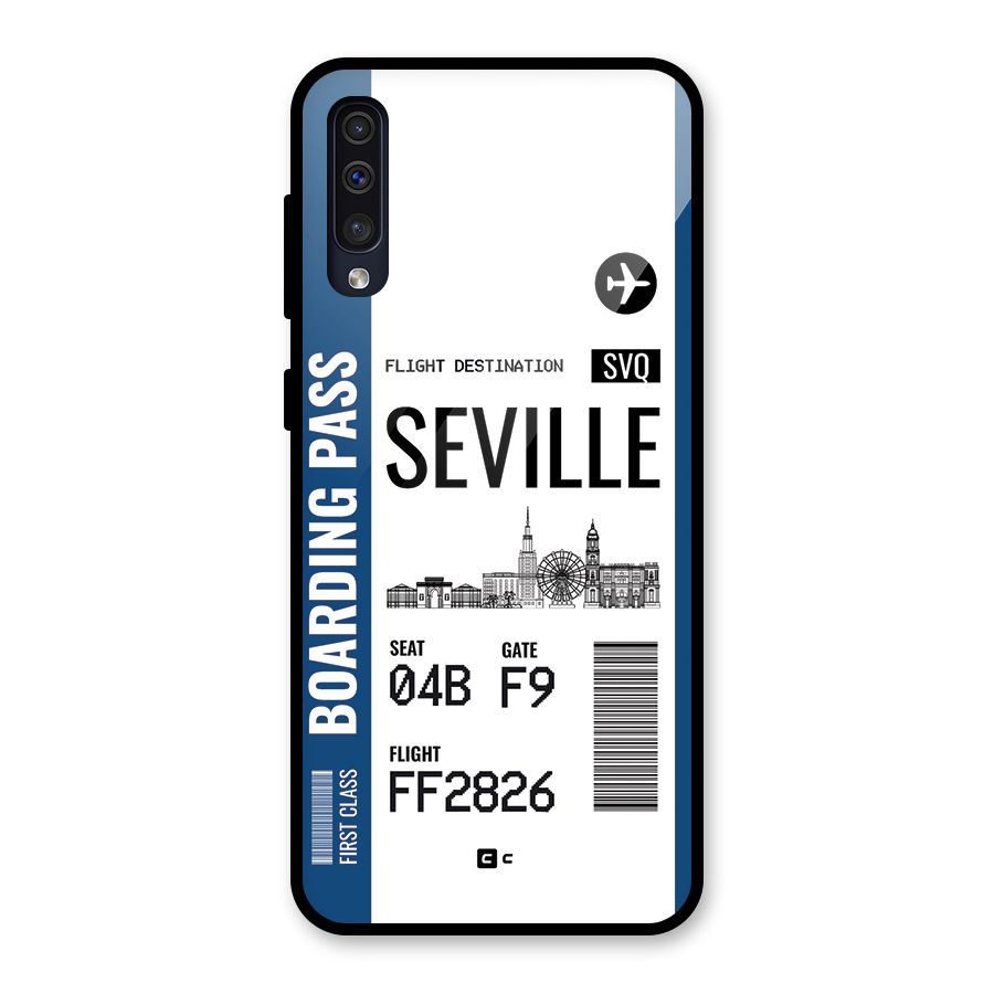 Seville Boarding Pass Glass Back Case for Galaxy A50