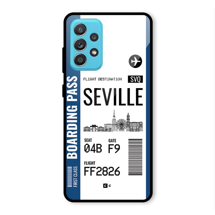 Seville Boarding Pass Glass Back Case for Galaxy A52s 5G