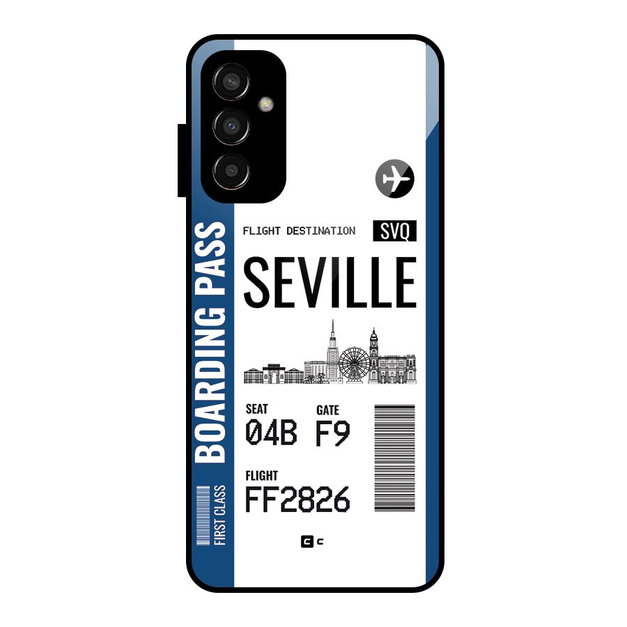 Seville Boarding Pass Glass Back Case for Galaxy F13