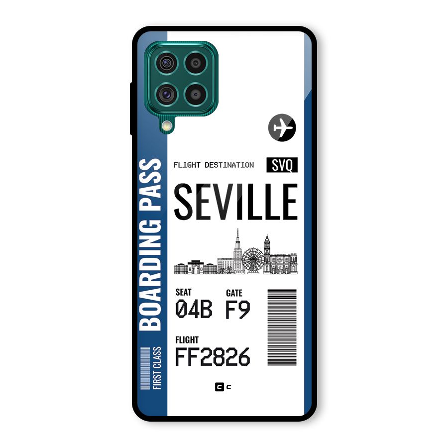 Seville Boarding Pass Glass Back Case for Galaxy F62