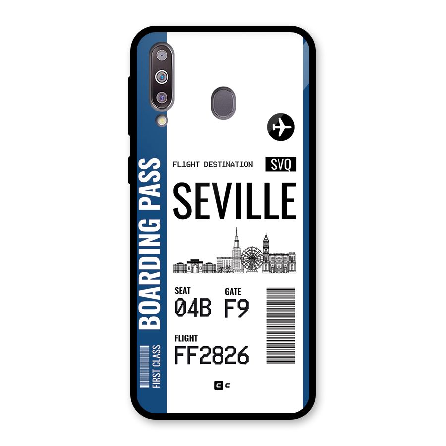 Seville Boarding Pass Glass Back Case for Galaxy M30