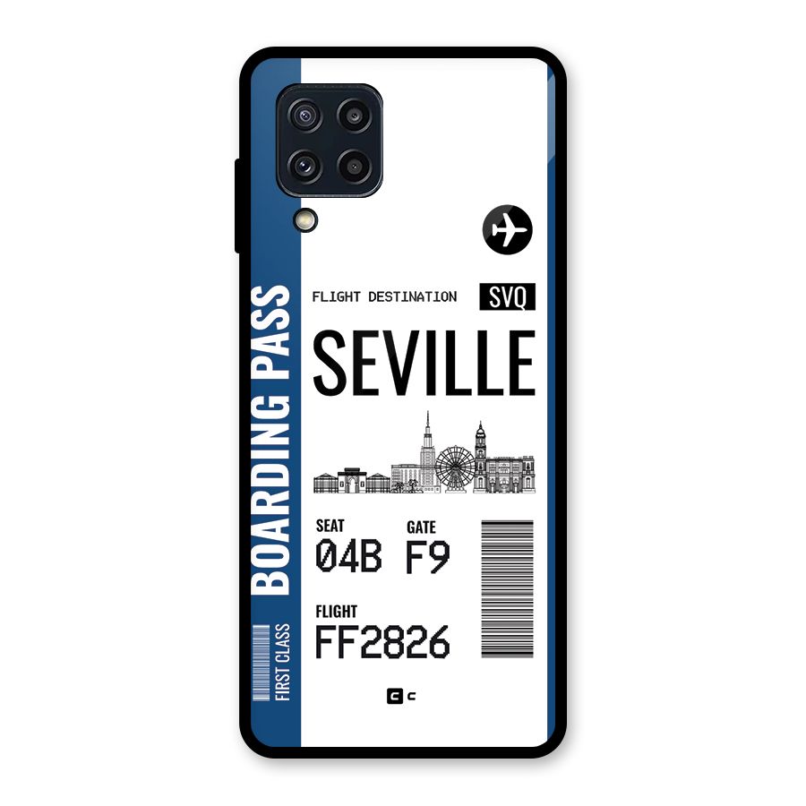 Seville Boarding Pass Glass Back Case for Galaxy M32