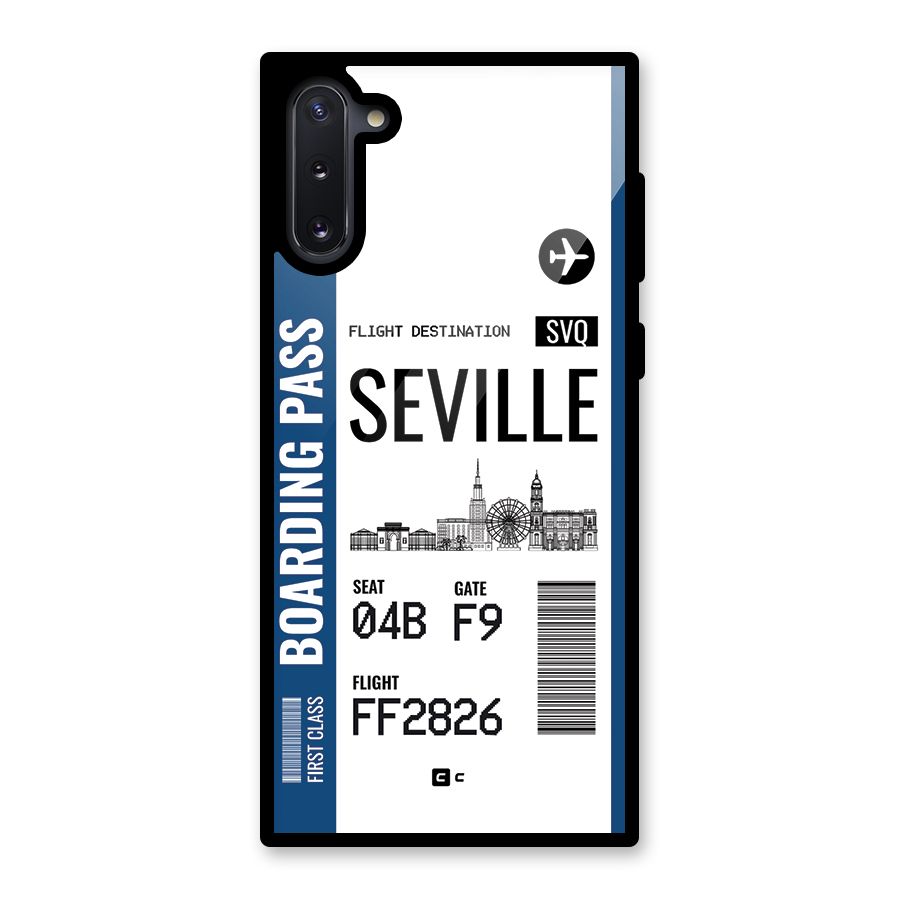 Seville Boarding Pass Glass Back Case for Galaxy Note 10