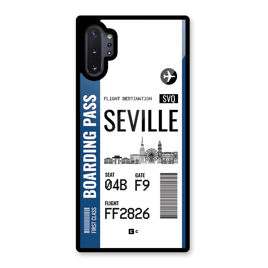 Seville Boarding Pass Glass Back Case for Galaxy Note 10 Plus