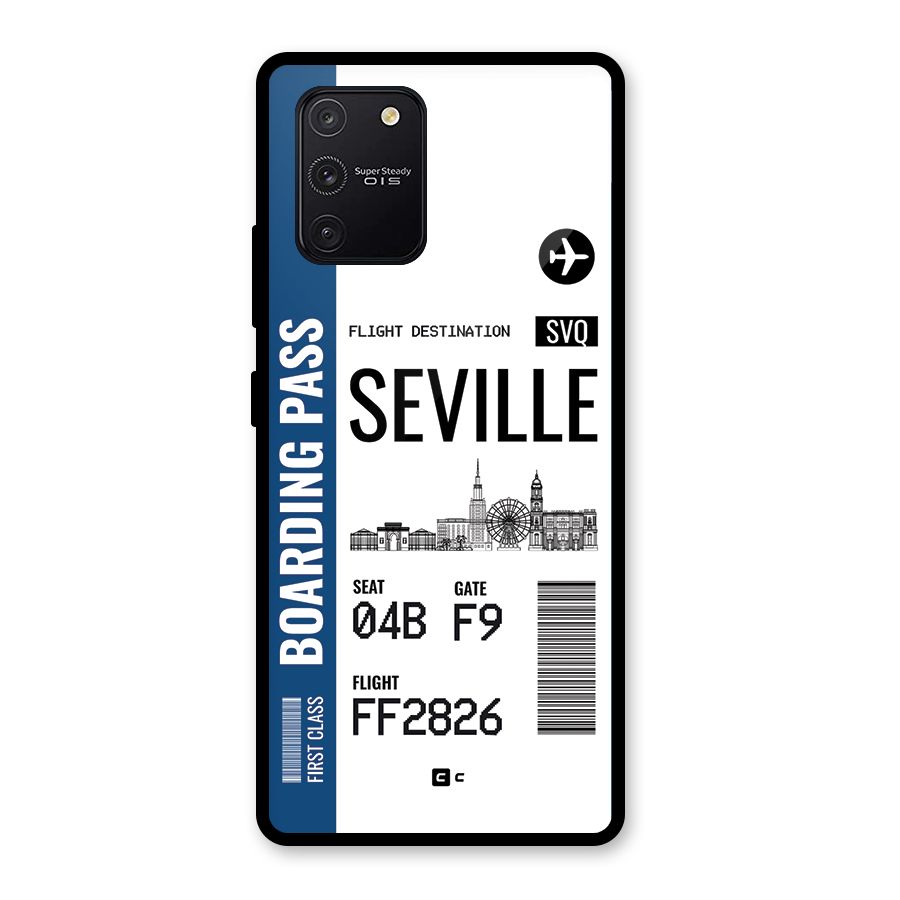 Seville Boarding Pass Glass Back Case for Galaxy S10 Lite