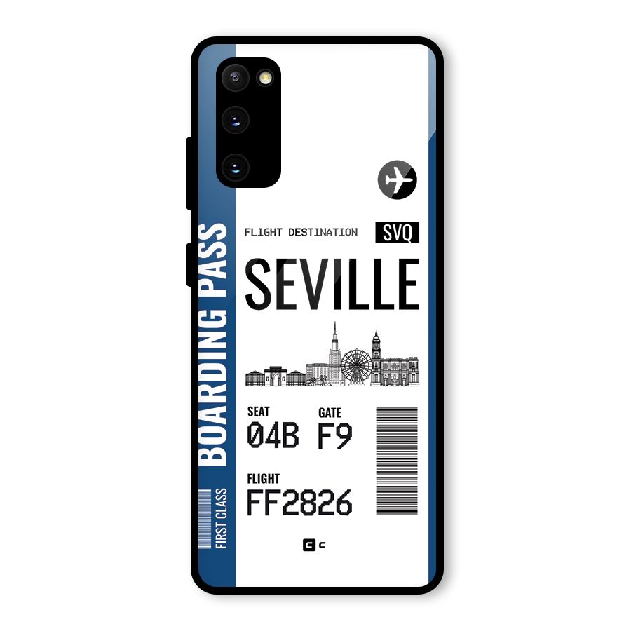 Seville Boarding Pass Glass Back Case for Galaxy S20 FE 5G