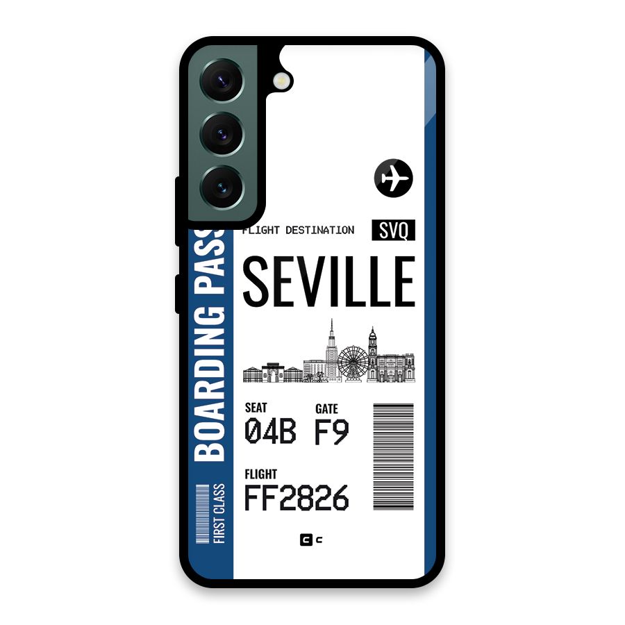 Seville Boarding Pass Glass Back Case for Galaxy S22 5G