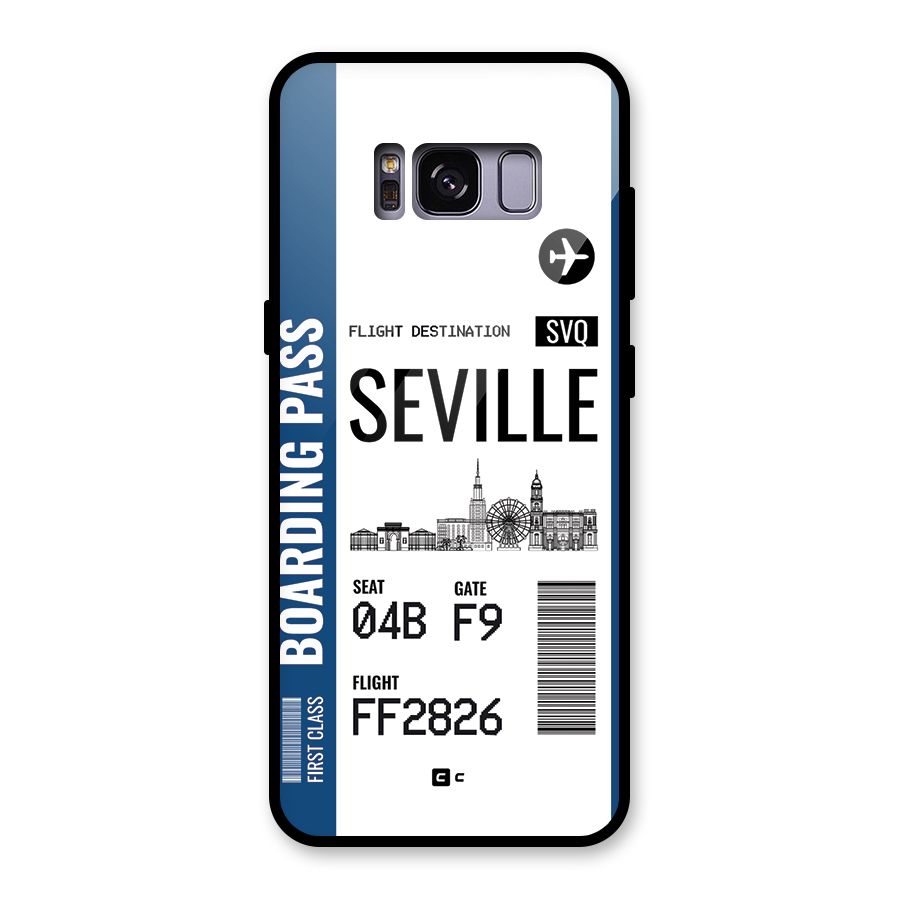 Seville Boarding Pass Glass Back Case for Galaxy S8
