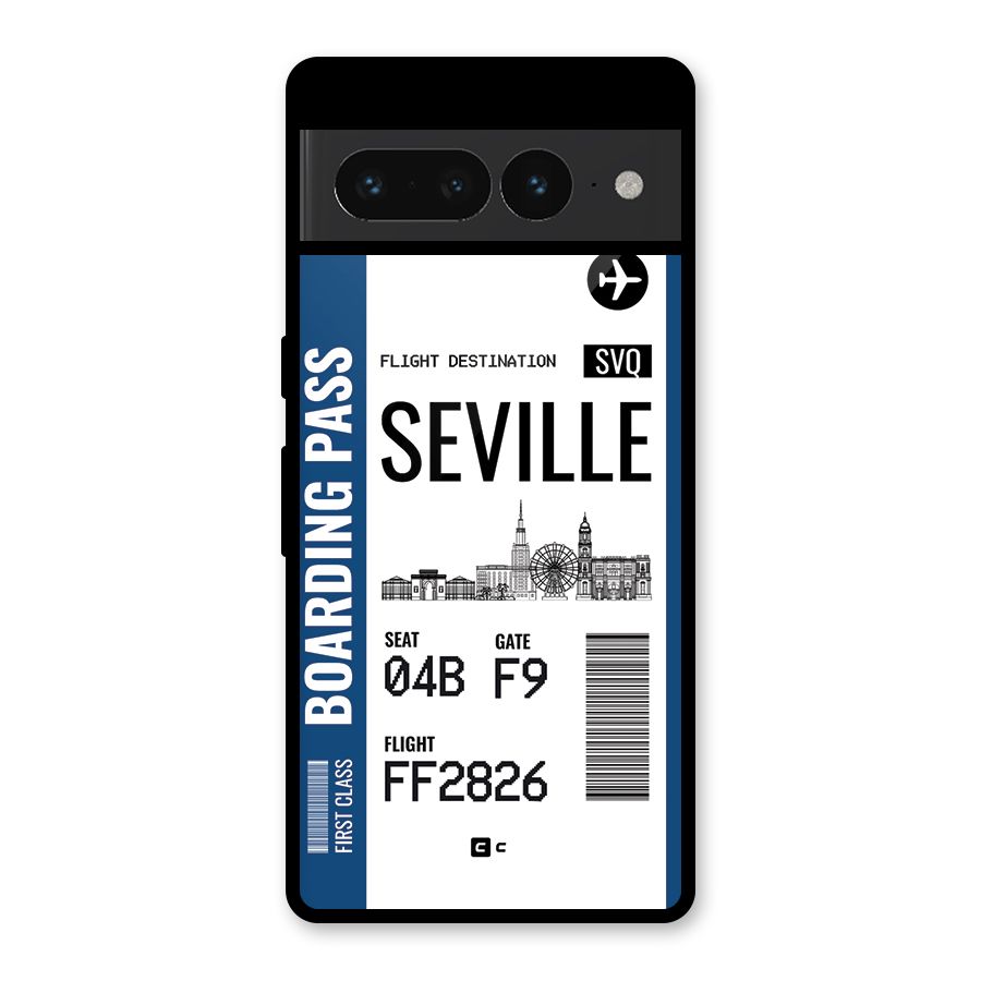 Seville Boarding Pass Glass Back Case for Google Pixel 7 Pro