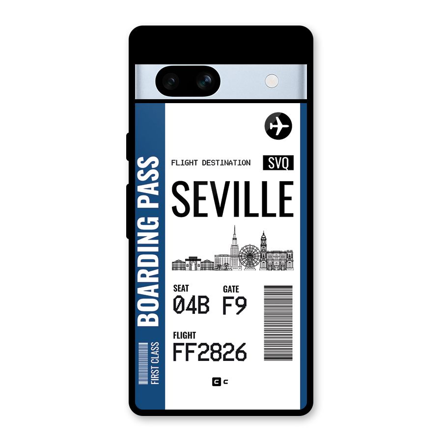 Seville Boarding Pass Glass Back Case for Google Pixel 7a