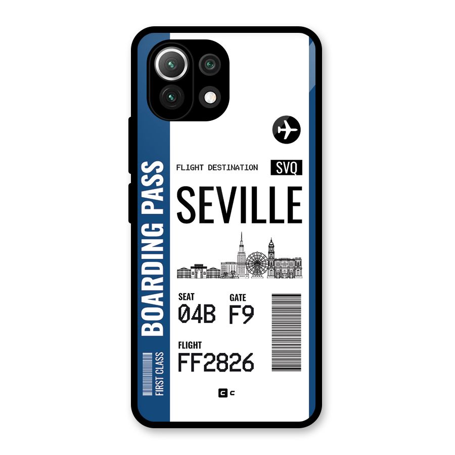 Seville Boarding Pass Glass Back Case for Mi 11 Lite