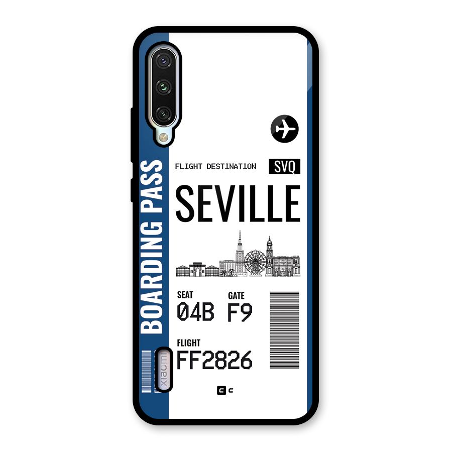 Seville Boarding Pass Glass Back Case for Mi A3