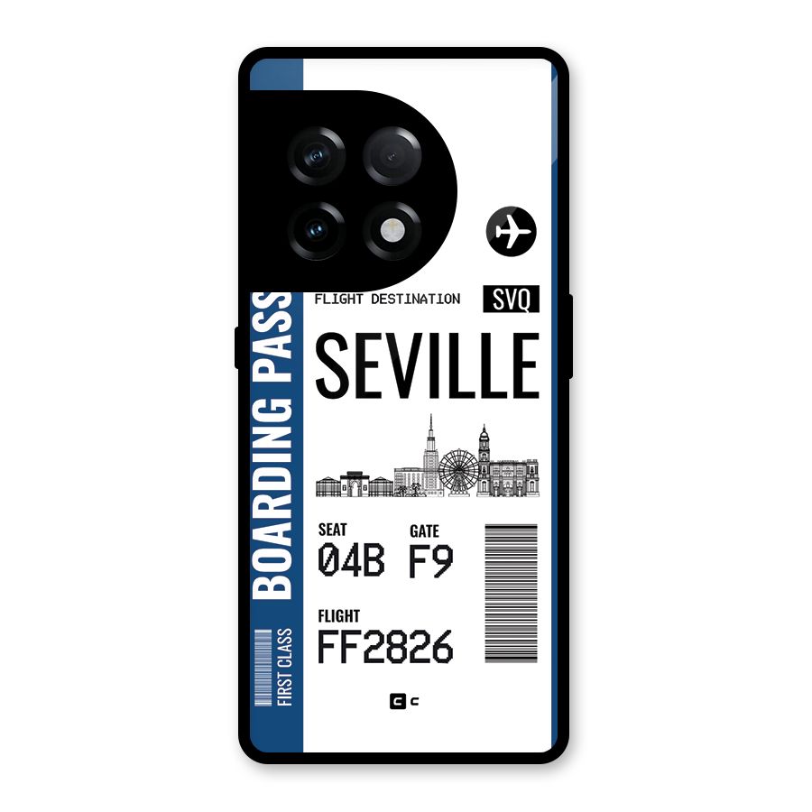 Seville Boarding Pass Glass Back Case for OnePlus 11R