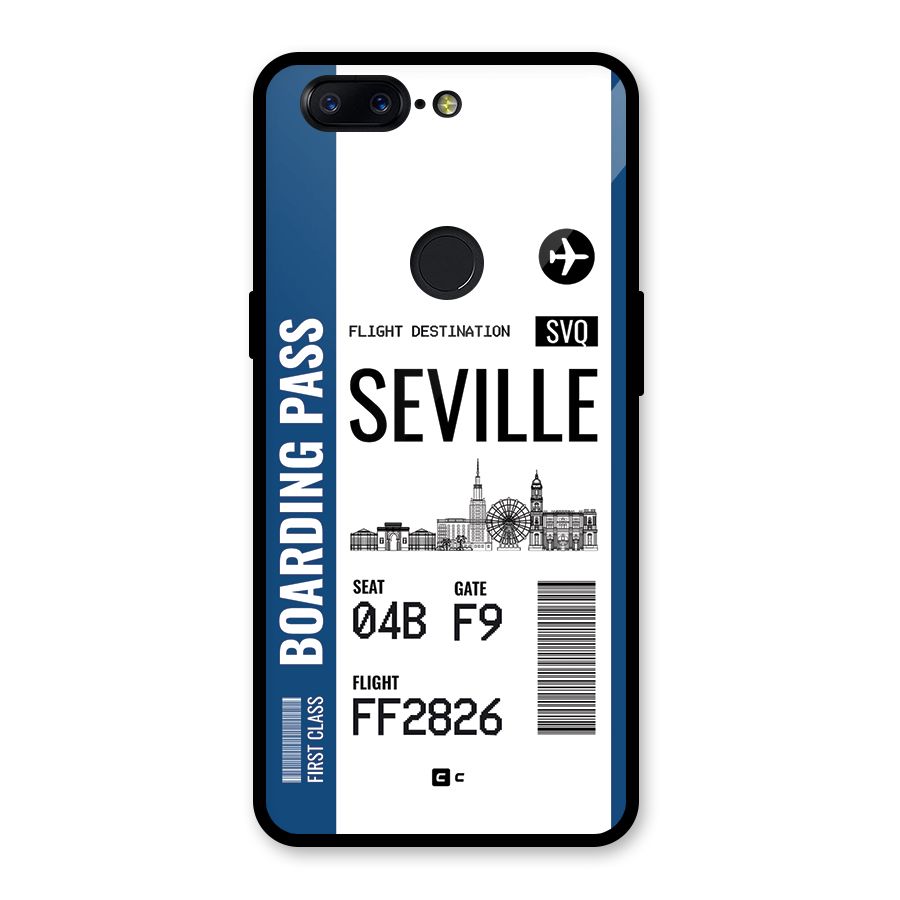 Seville Boarding Pass Glass Back Case for OnePlus 5T