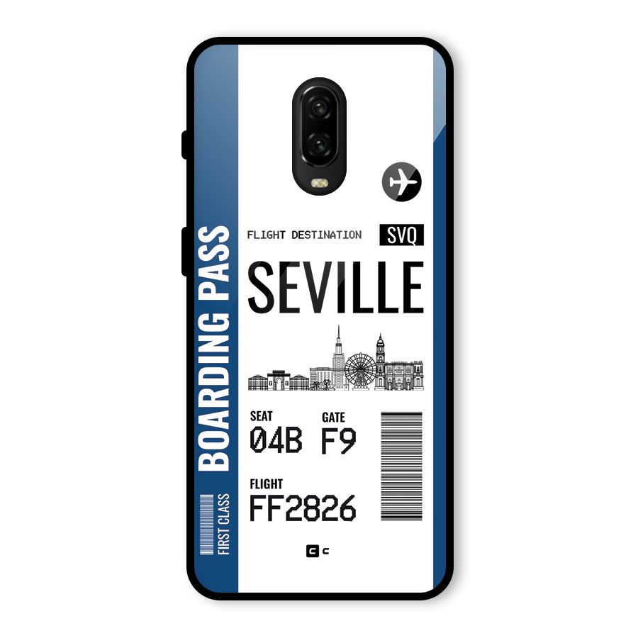 Seville Boarding Pass Glass Back Case for OnePlus 6T