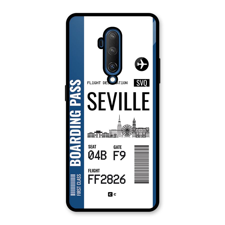 Seville Boarding Pass Glass Back Case for OnePlus 7T Pro
